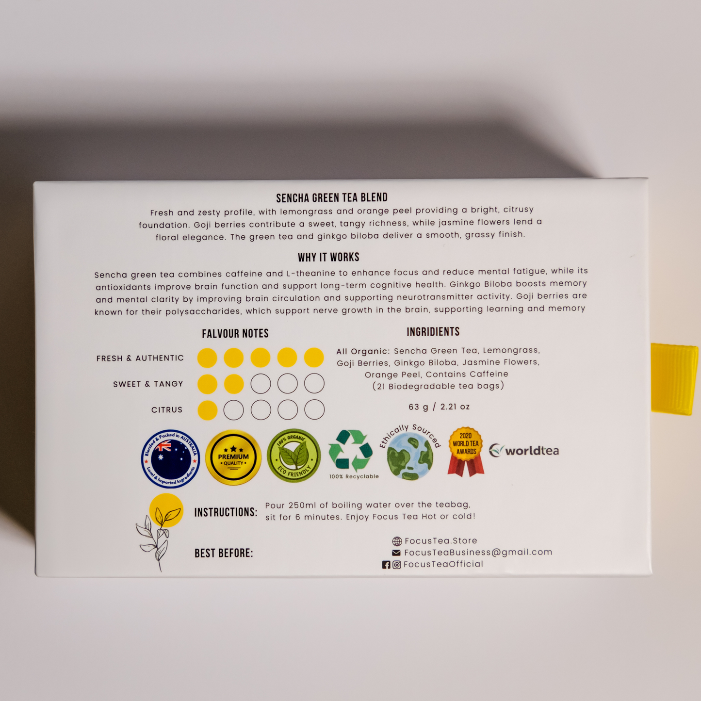 Focus Tea Sencha Green Tea Blend